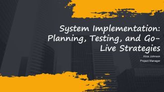 System Implementation Planning Testing And Go Live Strategies PPT Demonstration AT
