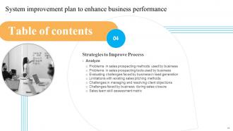 System Improvement Plan To Enhance Business Performance Powerpoint Presentation Slides V Images Graphical