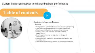 System Improvement Plan To Enhance Business Performance Powerpoint Presentation Slides V Customizable Graphical