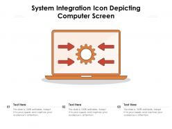 System integration icon depicting computer screen