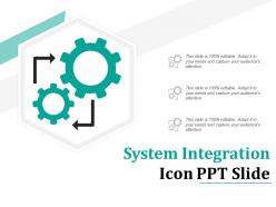 System integration icon ppt slide