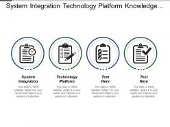 System integration technology platform knowledge assimilation performance testing