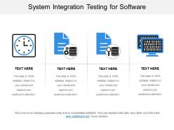 System integration testing for software