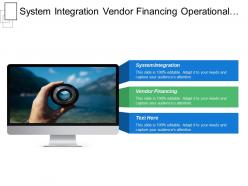 System integration vendor financing operational service management trends