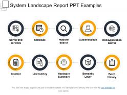 System landscape report ppt examples