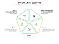 System linear equations ppt powerpoint presentation file show cpb