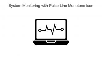 System Monitoring With Pulse Line Monotone Icon In Powerpoint Pptx Png And Editable Eps Format