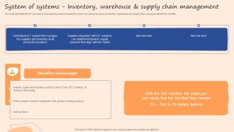 System Of Systems Inventory Warehouse IOT Use Cases In Manufacturing Ppt Rules