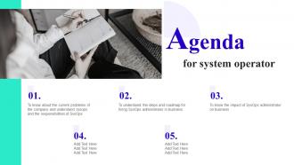System Operator Agenda For System Operator Ppt Slides Example Introduction