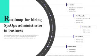 System Operator Roadmap For Hiring Sysops Administrator In Business