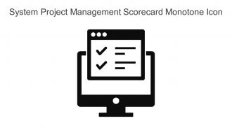 System Project Management Scorecard Monotone Icon In Powerpoint Pptx Png And Editable Eps Format