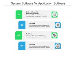 System software vs application software ppt powerpoint presentation file outfit cpb