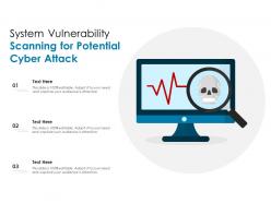 System vulnerability scanning for potential cyber attack
