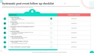 Systematic Post Event Follow Up Checklist