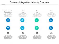 Systems integration industry overview ppt powerpoint presentation professional display cpb