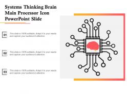 Systems thinking brain main processor icon powerpoint slide