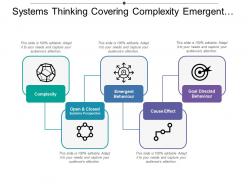 Systems thinking covering complexity emergent behaviour and effect