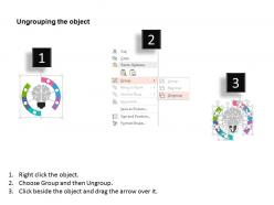 Sz six staged mind process diagram flat powerpoint design