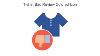 T Shirt Bad Review Colored Icon In Powerpoint Pptx Png And Editable Eps Format