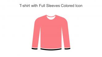 T Shirt With Full Sleeves Colored Icon In Powerpoint Pptx Png And Editable Eps Format