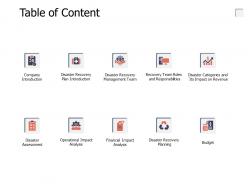Table of content budget a651 ppt powerpoint presentation portfolio infographics