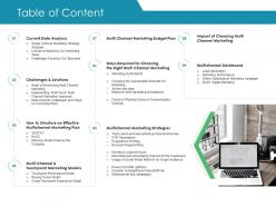 Table Of Content Business Consumer Marketing Strategies Ppt Graphics