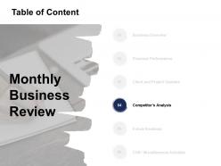 Table of content competitors analysis ppt powerpoint presentation portfolio model