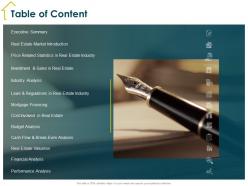 Table of content financial analysis m1943 ppt powerpoint presentation infographics graphic images