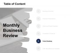 Table of content future roadmap ppt powerpoint presentation guidelines