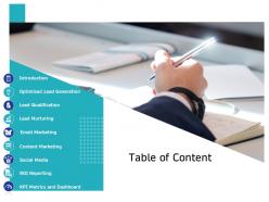 Table of content generation m2667 ppt powerpoint presentation slides styles