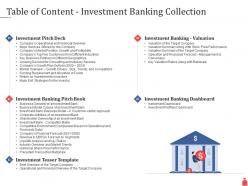 Table Of Content Investment Banking Collection Ppt Powerpoint Presentation Professional