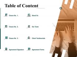 Table of content l1481 ppt powerpoint presentation infographics