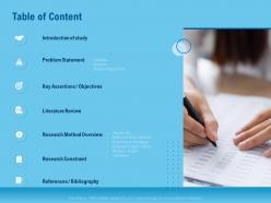 Table of content literature review ppt powerpoint infographics