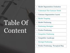 Table of content powerpoint slide deck template