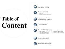 Table Of Content Research Method Overview Ppt Powerpoint Presentation Summary