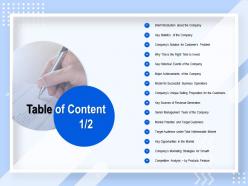 Table of content target audience under total addressable market n54 ppt powerpoint presentation outfit