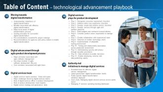 Table Of Content Technological Advancement Playbook