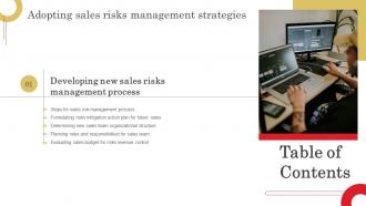 Table Of Contents Adopting Sales Risks Management Strategies