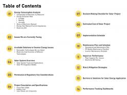 Table Of Contents Analysis Ppt Powerpoint Presentation File Files