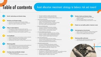 Table Of Contents Asset Allocation Investment Strategy To Balance Risk And Reward