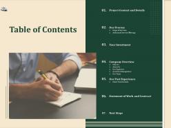 Table of contents awards and recognition ppt gallery