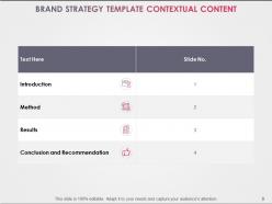Table of contents business strategy management analysis financial