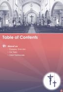 Table Of Contents Church Project Proposal One Pager Sample Example Document