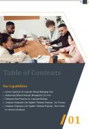 Table Of Contents Company Employees Get Together Planning Proposal One Pager Sample Example Document