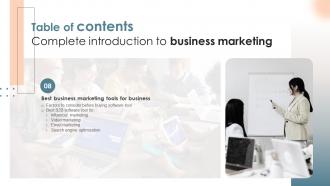 Table Of Contents Complete Introduction To Business Marketing MKT SS V