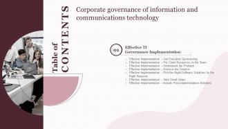 Table Of Contents Corporate Governance Of Information And Communications Technology