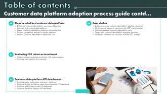 Table Of Contents Customer Data Platform Adoption Process Guide Analytical Graphical