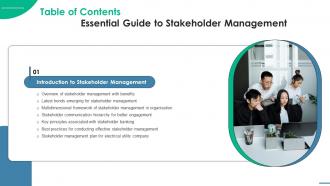 Table Of Contents Essential Guide To Stakeholder Management PM SS