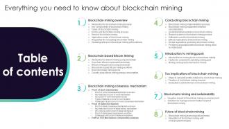 Table Of Contents Everything You Need To Know About Blockchain Mining BCT SS V