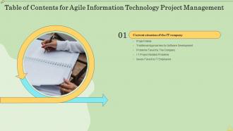 Table Of Contents For Agile Information Technology Project Management